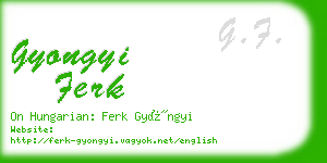 gyongyi ferk business card